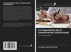 Couverture de La importancia de la comunicación institucional