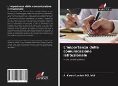 L'importanza della comunicazione istituzionale kitap kapağı