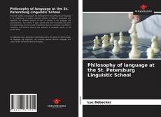 Capa do livro de Philosophy of language at the St. Petersburg Linguistic School 