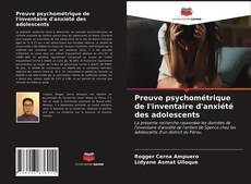 Buchcover von Preuve psychométrique de l'inventaire d'anxiété des adolescents