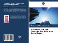 Обложка Variablen, die den Transfer des Gelernten beeinflussen