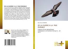 DE LA GUERRE A LA PAIX DURABLE kitap kapağı