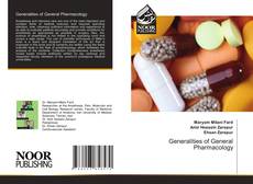 Portada del libro de Generalities of General Pharmacology