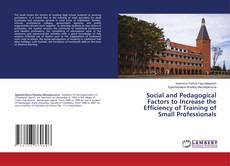 Buchcover von Social and Pedagogical Factors to Increase the Efficiency of Training of Small Professionals