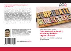 Gestión Institucional I: sistema y cultura organizacional的封面