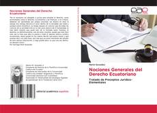 Buchcover von Nociones Generales del Derecho Ecuatoriano