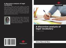A discursive analysis of legal vocabulary kitap kapağı
