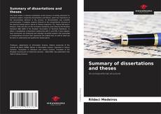 Summary of dissertations and theses的封面