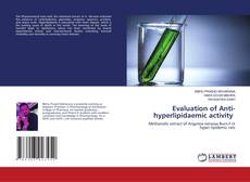 Buchcover von Evaluation of Anti-hyperlipidaemic activity
