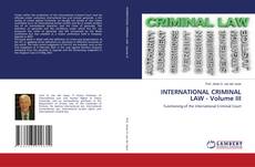 Buchcover von INTERNATIONAL CRIMINAL LAW - Volume III