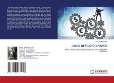 Copertina di JULES RESEARCH PAPER