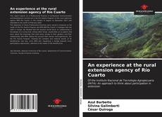 Portada del libro de An experience at the rural extension agency of Río Cuarto