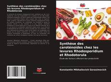 Couverture de Synthèse des caroténoïdes chez les levures Rhodosporidium et Rhodotorula