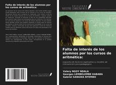 Capa do livro de Falta de interés de los alumnos por los cursos de aritmética: 