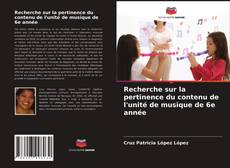 Portada del libro de Recherche sur la pertinence du contenu de l'unité de musique de 6e année