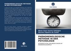 PHÄNOMENOLOGISCHE METHODE IN DER PSYCHOLOGIE kitap kapağı