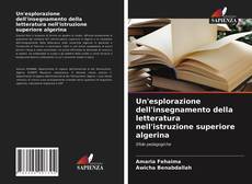 Copertina di Un'esplorazione dell'insegnamento della letteratura nell'istruzione superiore algerina