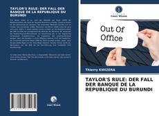 Обложка TAYLOR'S RULE: DER FALL DER BANQUE DE LA REPUBLIQUE DU BURUNDI