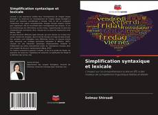 Buchcover von Simplification syntaxique et lexicale