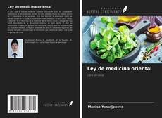 Couverture de Ley de medicina oriental
