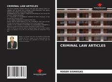 Couverture de CRIMINAL LAW ARTICLES