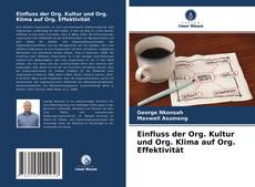 Capa do livro de Einfluss der Org. Kultur und Org. Klima auf Org. Effektivität 