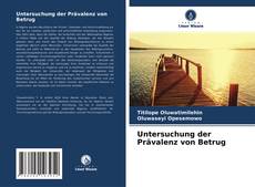 Обложка Untersuchung der Prävalenz von Betrug