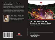 Buchcover von De l'hermétisme au discours herméneutique