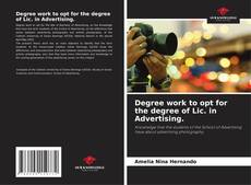 Degree work to opt for the degree of Lic. in Advertising.的封面