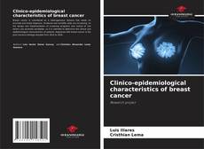 Buchcover von Clinico-epidemiological characteristics of breast cancer