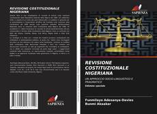 Buchcover von REVISIONE COSTITUZIONALE NIGERIANA