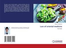 Buchcover von Law of oriental medicine