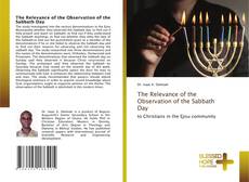 Bookcover of The Relevance of the Observation of the Sabbath Day