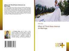Effect of Third Party Interest on Marriage kitap kapağı