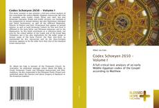 Bookcover of Codex Schoeyen 2650 - Volume I