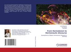 Buchcover von From Hermeticism to Hermeneutic discourse