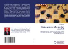 Buchcover von Management of agrarian conflict