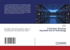 Copertina di E-Content: Ensuring Equitable Use of Technology