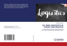 Copertina di KA: RMIK LINGUISTICS IN THEORY AND PRACTICE