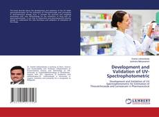Buchcover von Development and Validation of UV-Spectrophotometric