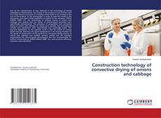 Buchcover von Construction technology of convective drying of onions and cabbage