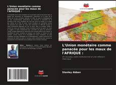 Copertina di L'Union monétaire comme panacée pour les maux de l'AFRIQUE :