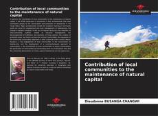 Contribution of local communities to the maintenance of natural capital的封面