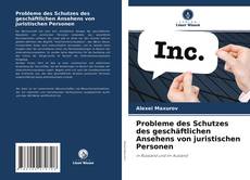 Copertina di Probleme des Schutzes des geschäftlichen Ansehens von juristischen Personen