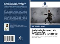 Juristische Personen als Subjekte des Urheberrechts in COESCCI kitap kapağı