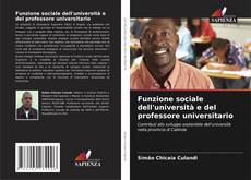 Bookcover of Funzione sociale dell'università e del professore universitario