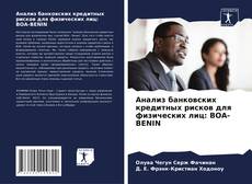 Buchcover von Анализ банковских кредитных рисков для физических лиц: BOA-BENIN