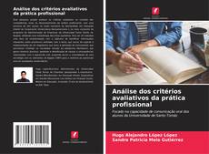 Capa do livro de Análise dos critérios avaliativos da prática profissional 