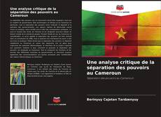 Couverture de Une analyse critique de la séparation des pouvoirs au Cameroun
