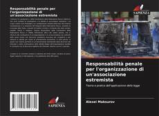 Bookcover of Responsabilità penale per l'organizzazione di un'associazione estremista